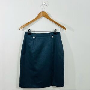 Vintage Melissa Lawrence Mini Straight Pencil Skirt Two Button Detail Size 8